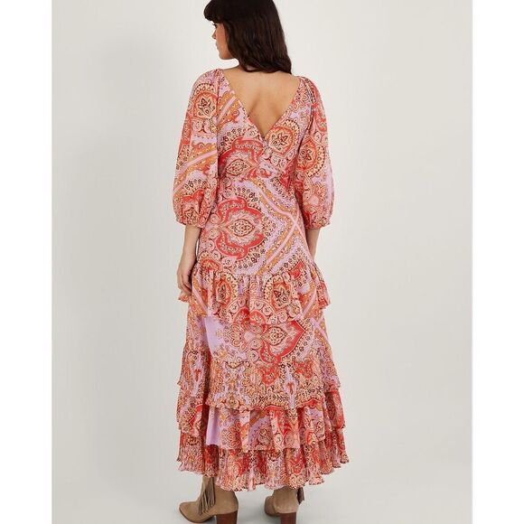 NWOT Monsoon Laetita Ruffle Tiered Maxi Dress - Picture 5 of 11